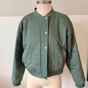 Cropped Quilted Bomber by Loft - MP (Medium Petite)